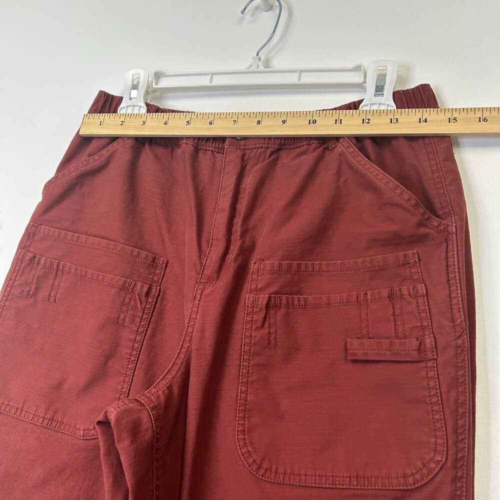 Free People Movement Baggy‎ Cargo Utility Pants Women’s Size Medium Red - Picture 7 of 12
